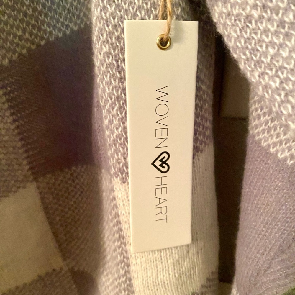 NWT Woven Heart long cardigan buffalo plaid sweater. Size Medium - Picture 2 of 6